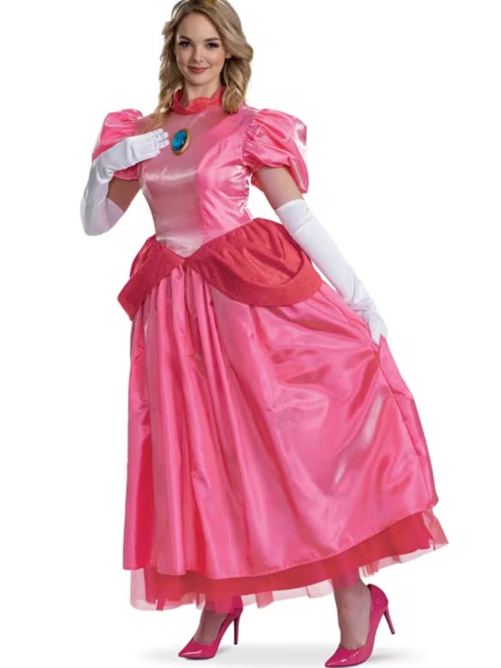 Women's Elevated Super Mario Bros Princess Peach Costume size M 8/10 st display